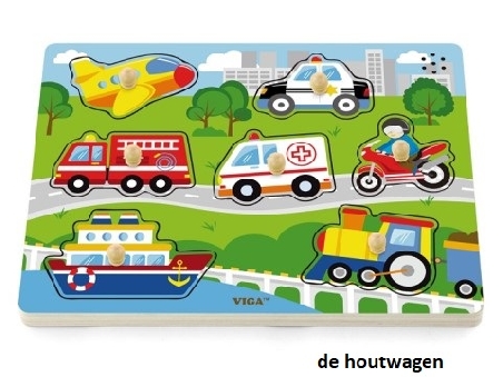 knoppuzzel met geluid voertuigen
