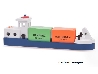 De Houtwagen | Rijnaak met 2 containers | houten vrachtwagens en machines | € 55,00