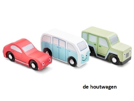 set van 3 voertuigen pastel