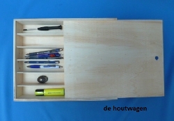 kist met 12 lange vakken en schuifdeksel-3
