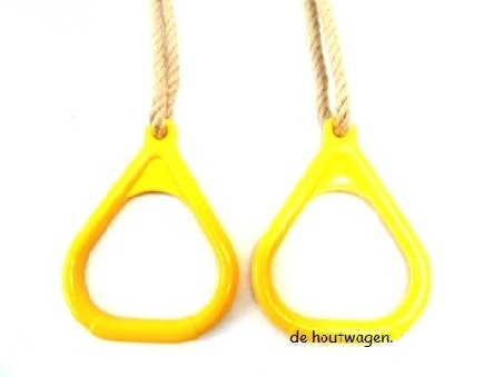 De Houtwagen | turnringen kunstof geel | schommels  | € 19,95