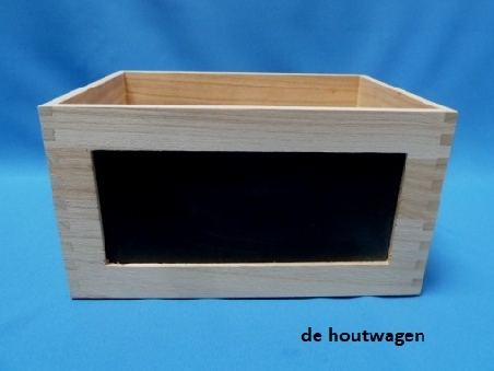 kratje met krijtbord 28 x 20