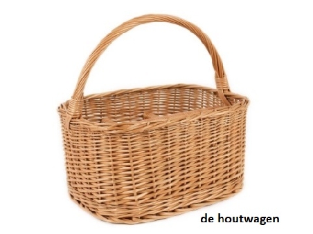 De Houtwagen | rieten flessenmand  | boodschappen manden | € 42,50