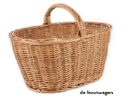 rieten boodschappenmand taps 48 cm.