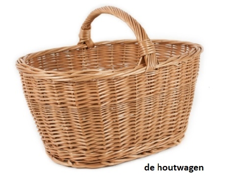 De Houtwagen | rieten boodschappenmand taps 48 cm. | boodschappen manden | € 36,50