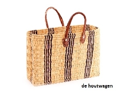 rieten tas mais blauw 40 cm.