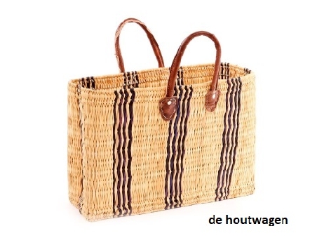 rieten tas mais blauw 40 cm.