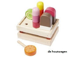 winkelkrat met ijsjes