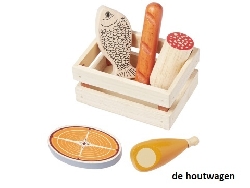 winkelkrat met vlees en vis