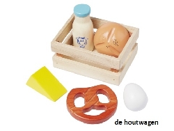 winkelkrat met zuivel en brood