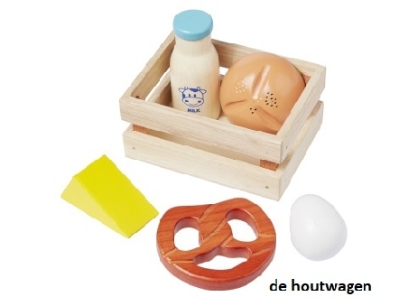 winkelkrat met zuivel en brood