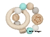 bijtring ster soft turquoise