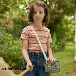 De Houtwagen | rieten tas vintage blauw | rieten mandjes voor kinderen | € 39,95
