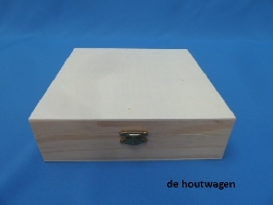 De Houtwagen | servetten box 18.5 x 18.5 | houten kisten vierkant | € 7,50