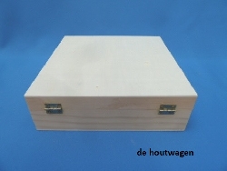 De Houtwagen | servetten box 18.5 x 18.5 | houten kisten vierkant | € 7,50