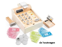 houten kassa wit