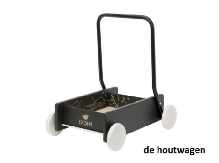 De Houtwagen | loopwagen zwart Micki | houten loopwagens | € 69,95