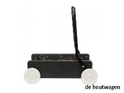 De Houtwagen | loopwagen zwart Micki | houten loopwagens | € 69,95