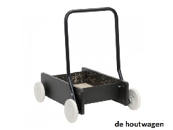 De Houtwagen | loopwagen zwart Micki | houten loopwagens | € 69,95