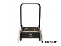 De Houtwagen | loopwagen zwart Micki | houten loopwagens | € 69,95
