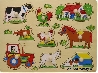 De Houtwagen | knoppuzzel boerderij 5 | houten puzzels met knopjes | € 5,95