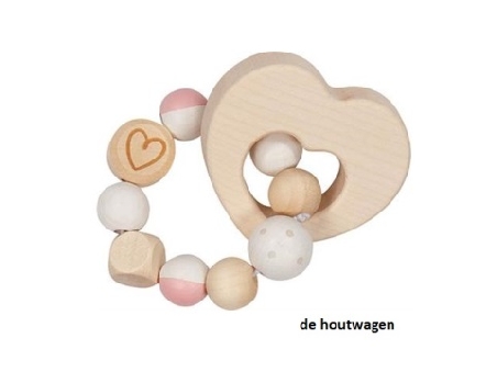 bijtring groot hart soft color 