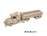 De Houtwagen | American Truck met Aanhanger – Blank Beukenhout | houten vrachtwagens en machines | € 36,50