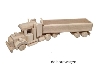 De Houtwagen | American Truck met Aanhanger – Blank Beukenhout | houten vrachtwagens en machines | € 36,50