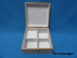 sieraden kistje bekleed 16 x 16 x 8-0