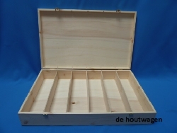 kist met 6 uitneembare vakken