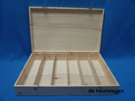 kist met 6 uitneembare vakken