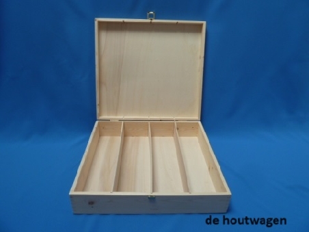 kist met 4 uitneembare vakken