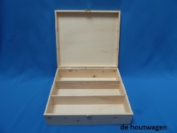 kist met 3 uitneembare vakken