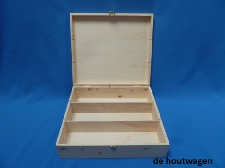 kist met 3 uitneembare vakken