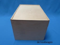 De Houtwagen | Berkenhouten Kist met Schuifdeksel – 37,5 x 25,5 x 21 cm | houten kisten met schuifdeksel | € 28,50