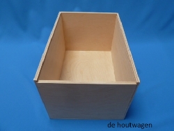 De Houtwagen | Berkenhouten Kist met Schuifdeksel – 37,5 x 25,5 x 21 cm | houten kisten met schuifdeksel | € 28,50