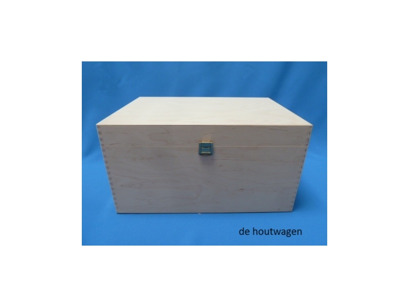 De Houtwagen | Luxe Opbergkist 37,5 x 25,5 x 20 cm. Berkenhout | houten opbergkisten | € 34,50