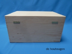 De Houtwagen | Luxe Opbergkist 37,5 x 25,5 x 20 cm. Berkenhout | houten opbergkisten | € 34,50