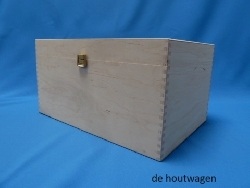 De Houtwagen | Luxe Opbergkist 37,5 x 25,5 x 20 cm. Berkenhout | houten opbergkisten | € 34,50