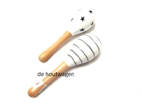 De Houtwagen | sambaballen wit ster-streep | sambaballen | € 8,95