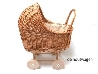 De Houtwagen | rieten poppenwagen met katoenen bekleding | rieten poppenwagens | € 69,95