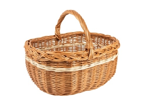boodschappenmand met witte rand 44 cm.