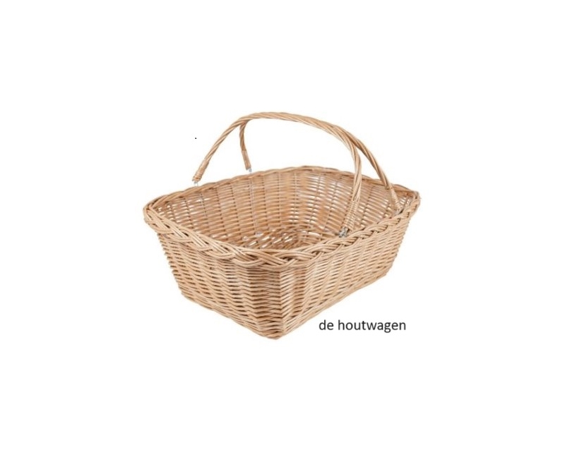 De Houtwagen | rieten winkelmand rechthoekig 47 cm. | boodschappen manden | € 29,95