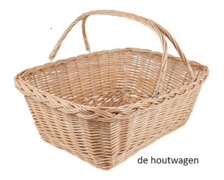 De Houtwagen | rieten winkelmand rechthoekig 47 cm. | boodschappen manden | € 29,95