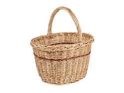 boodschappenmand met bruine streep boven 39 cm