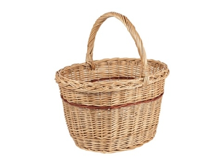 boodschappenmand met bruine streep boven 39 cm