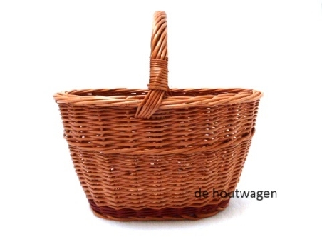 De Houtwagen | hengselmand met streep onder 36 cm. | boodschappen manden | € 27,50