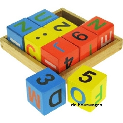 blokken ABC in tray 9 stuks