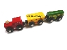 De Houtwagen | trein 3 delig met rode locomotief | mentari treinen | € 6,95