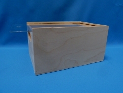 opbergkist met plexiglas schuifdeksel klein 30 x 21 x 15